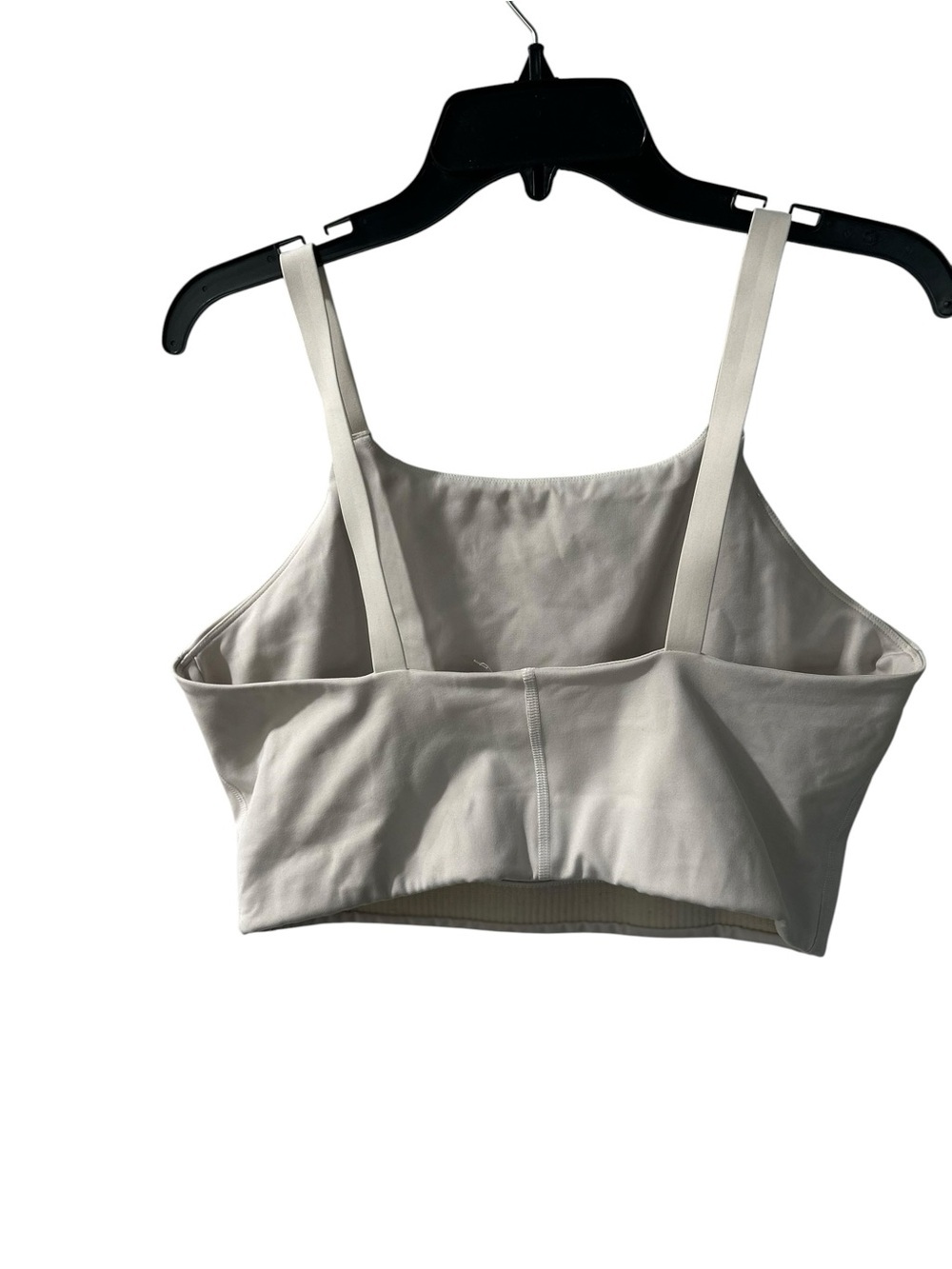 Girlfriend Collective Cream Tommy Cropped Bra Sports Bra - Picture 3 of 5